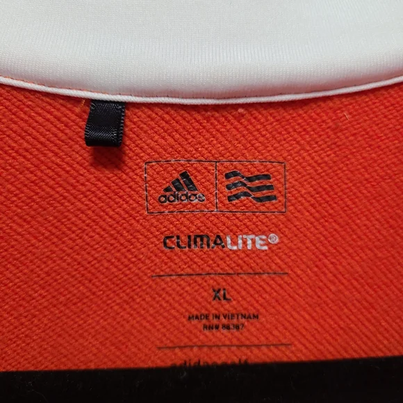 Adidas Orange Quarter-Zip Pullover - Picture 3 of 11